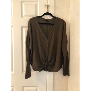 Out From Under (UO) Jojo Thermal Olive Green M